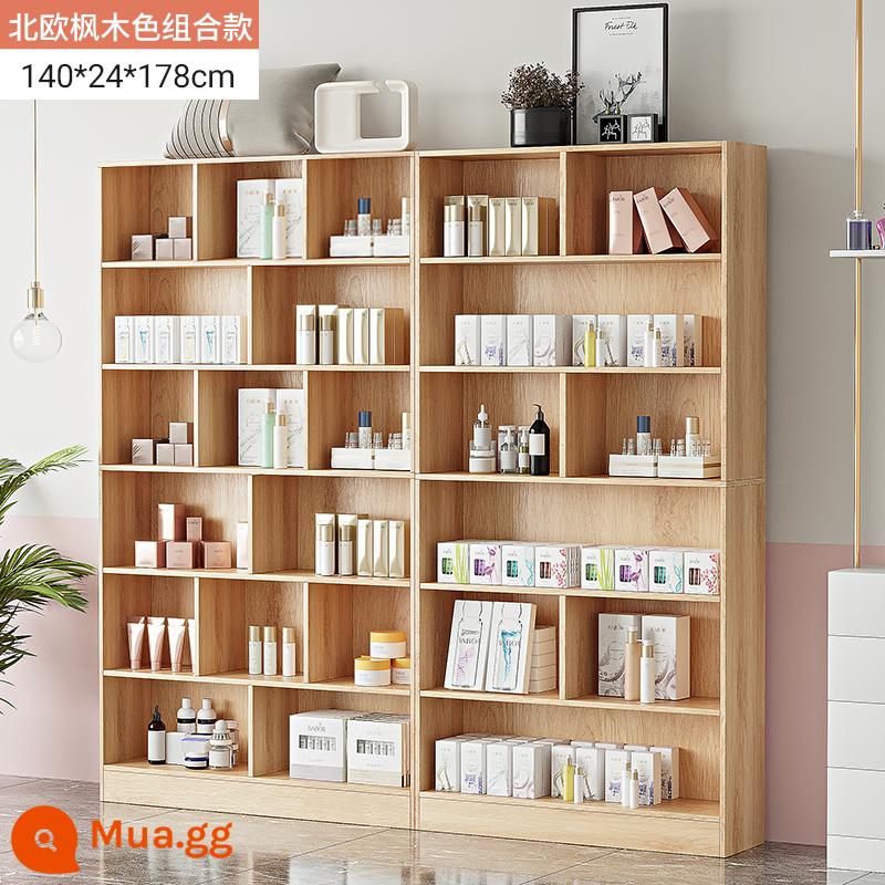 Tủ trưng bày mỹ phẩm làm đẹp đơn giản tủ trưng bày sản phẩm kệ trưng bày shop chăm sóc móng tay trưng bày shop mẹ và bé container - Cây phong Bắc Âu 140cm