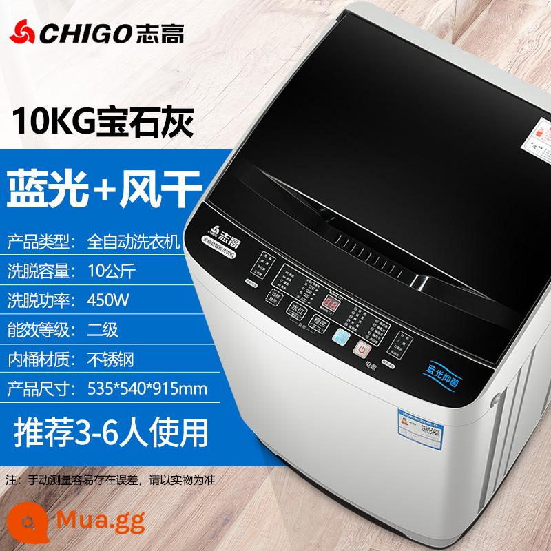 Zhigao 7.5/8,5 kg Máy giặt đầy đủ -Nội thất cho thuê ký túc xá nhỏ trẻ em cho trẻ em - ⒑Kilogram màu xám xanh nhẹ kiểu sấy khô