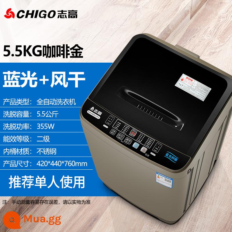 Zhigao 7.5/8,5 kg Máy giặt đầy đủ -Nội thất cho thuê ký túc xá nhỏ trẻ em cho trẻ em - ⒌⒌kg sấy khô bằng ánh sáng xanh vàng