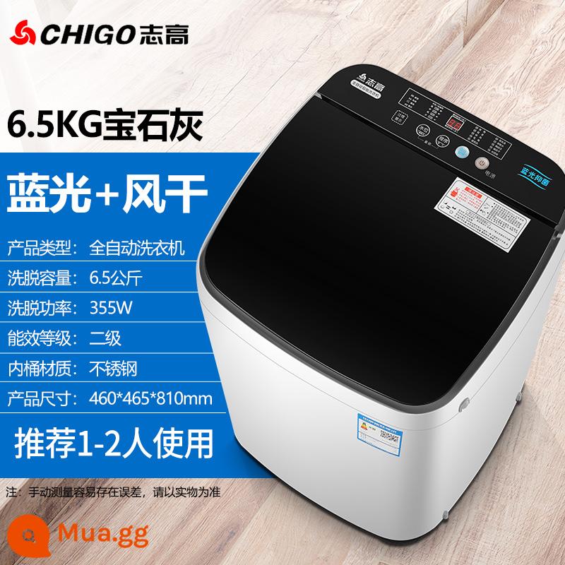 Zhigao 7.5/8,5 kg Máy giặt đầy đủ -Nội thất cho thuê ký túc xá nhỏ trẻ em cho trẻ em - ⒍⒌kg sấy khô bằng ánh sáng xanh xám