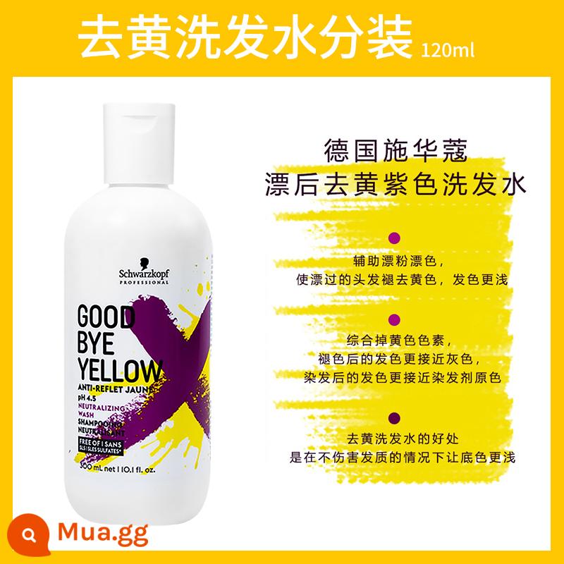 Dầu gội cố định màu Schwarzkopf nhuộm bổ sung bảo vệ màu khóa màu màu xanh đỏ xám xanh tím dầu gội chống ố vàng - Dầu gội chống vàng da [Gói 120ml] Schwarzkopf