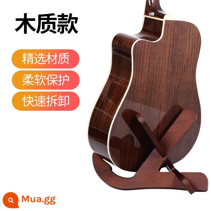 Giá đỡ đàn guitar hình chữ A bằng kim loại, giá đỡ đàn guitar điện dân gian gấp dọc, giá đỡ đàn violin phổ thông bass sàn - Mô hình bằng gỗ