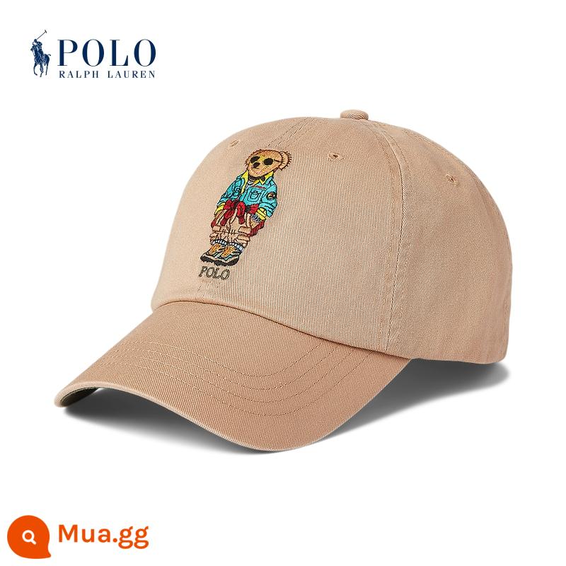 Ralph Lauren/Ralph nam 23 đầu mùa xuân Polo gấu mũ bóng chày vải chéo RL52267 - 250-nâu