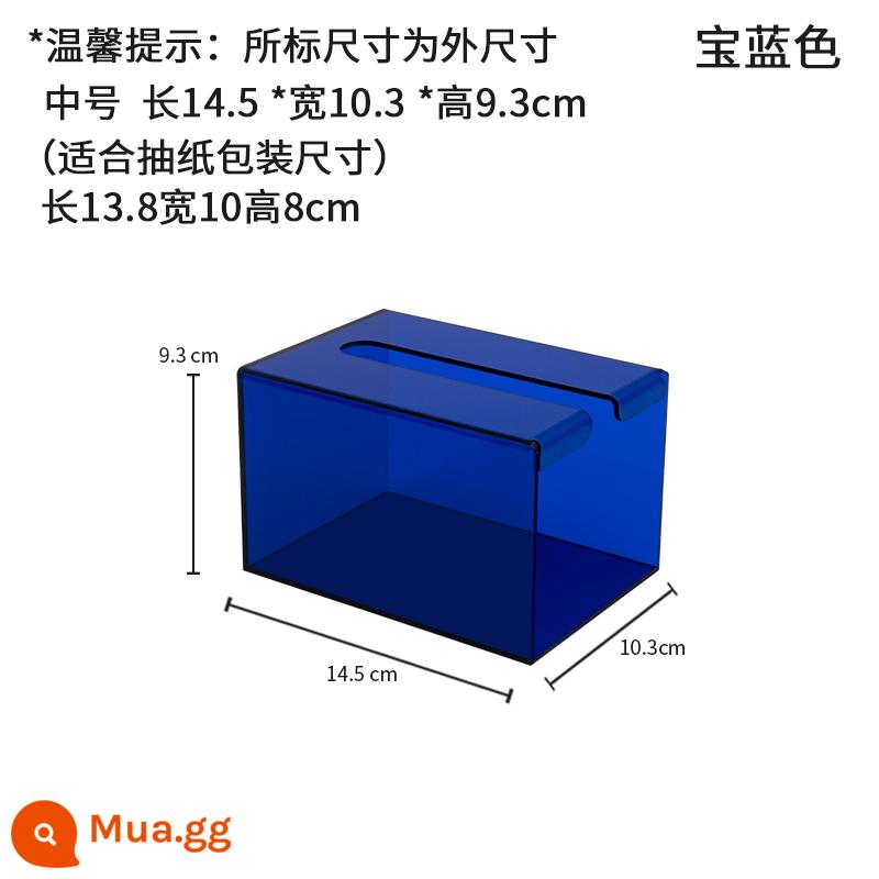 hộp khăn giấy không đục lỗ treo tường giấy vệ sinh có thể chiết xuất khăn mặt giấy mềm hộp khăn giấy nhà bếp phòng thay đồ nhà vệ sinh đơn giản và sáng tạo - Sapphire kích thước trung bình có thể chứa 130 miếng dán không dấu Thông số kỹ thuật giấy vệ sinh có thể tháo rời: 139 * 190