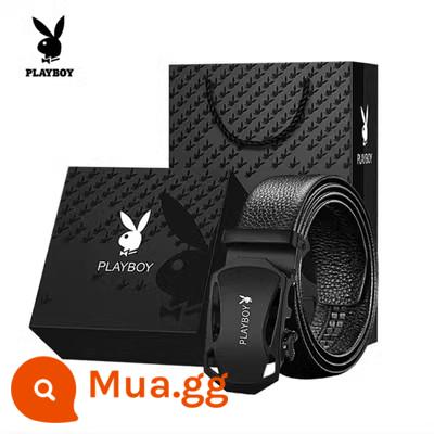 Playboy Thắt Lưng Nam Da Thật Chính Hãng Da Khóa Tự Động Đa Năng Dây Mới Cao Cấp Hộp Quà Tặng Da Bò Hợp Thời Trang Quần Dây - Hộp quà màu đen xe thể thao nổ