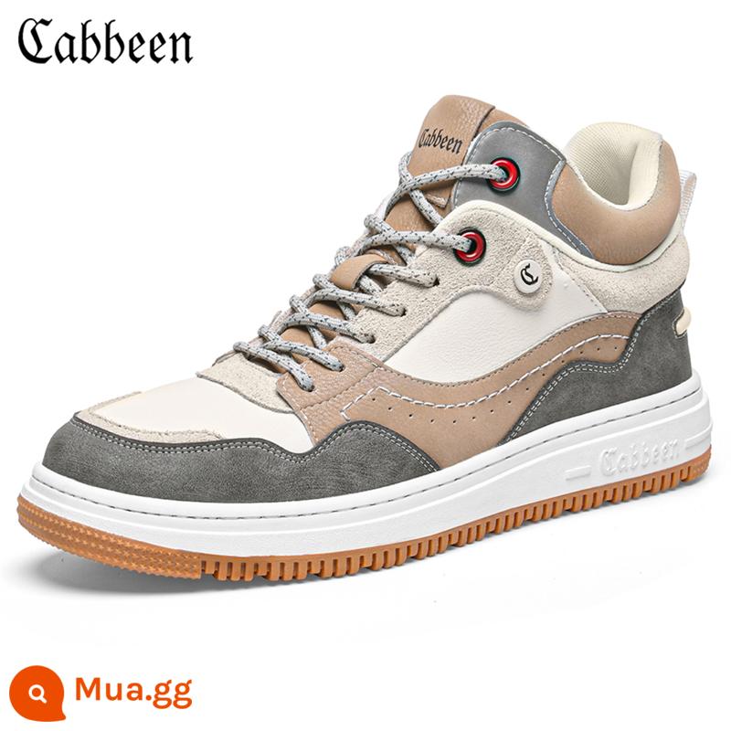 Giày Sneaker Nam Cổ Cao Carbene Phong Cách Retro Nam Thu Đông 2022 Giày Nam Mới Hợp Thời Trang Giày Thể Thao - Vé thành viên màu be