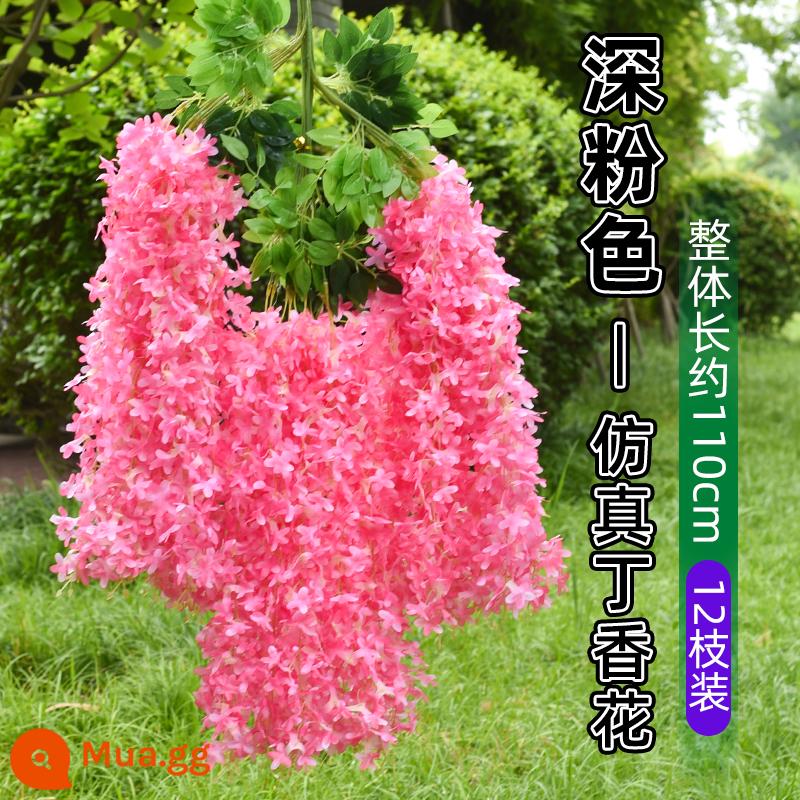 Mô phỏng Wisteria hoa hoa giả tím treo trần hoa cây nho trong nhà trang trí đám cưới mây nhựa dải hoa cây nho - Bột sâu hoa tử đằng mã hóa mới (6 miếng)