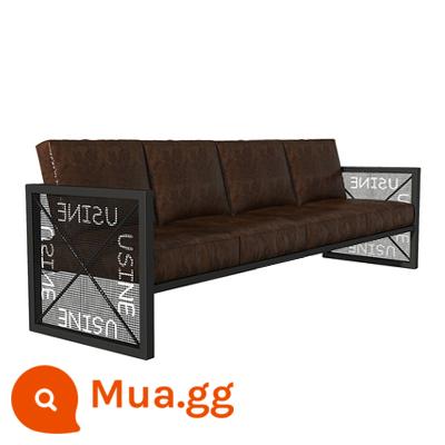 Retro Winding Wind and Iron Art Bar Card Sofa Sofa Âm nhạc BARBECUE BARBECUE BARBECUE BAR Bàn và Ghế Kết hợp Ghế - Sofa bốn chỗ 200X65X80