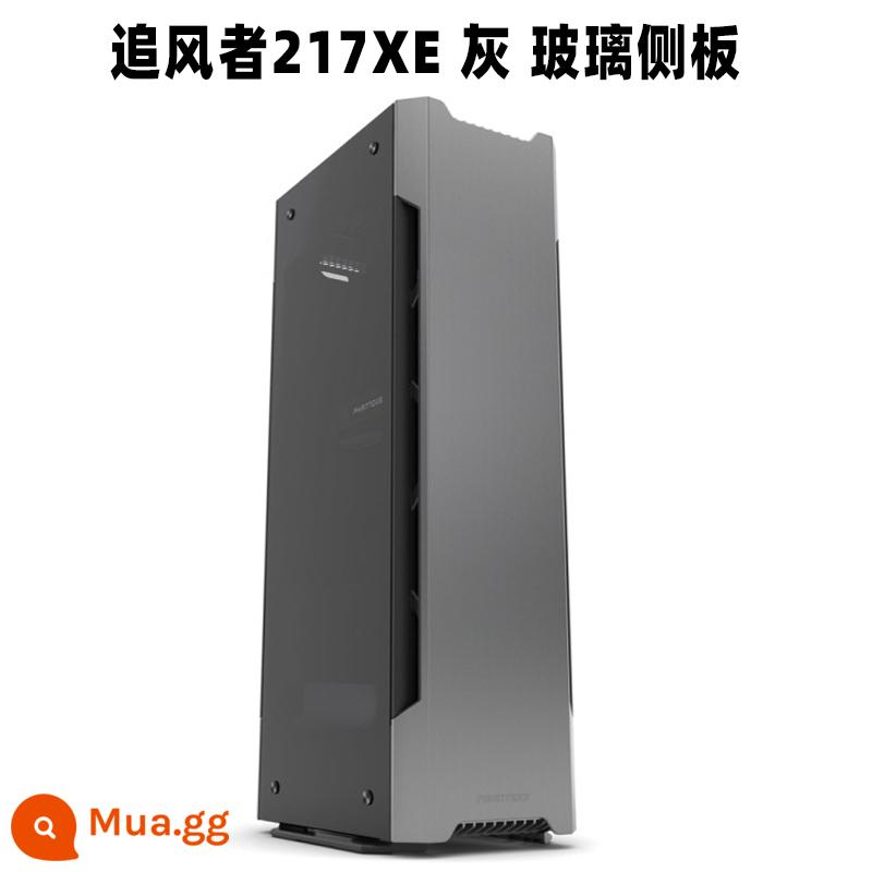 Chaser 217 A Air E V2 XE mini itx bên thông qua argb làm mát bằng nước máy tính để bàn máy chủ nhỏ hộp nhôm - Mặt bên bằng kính cường lực màu xám hợp kim titan 217XE