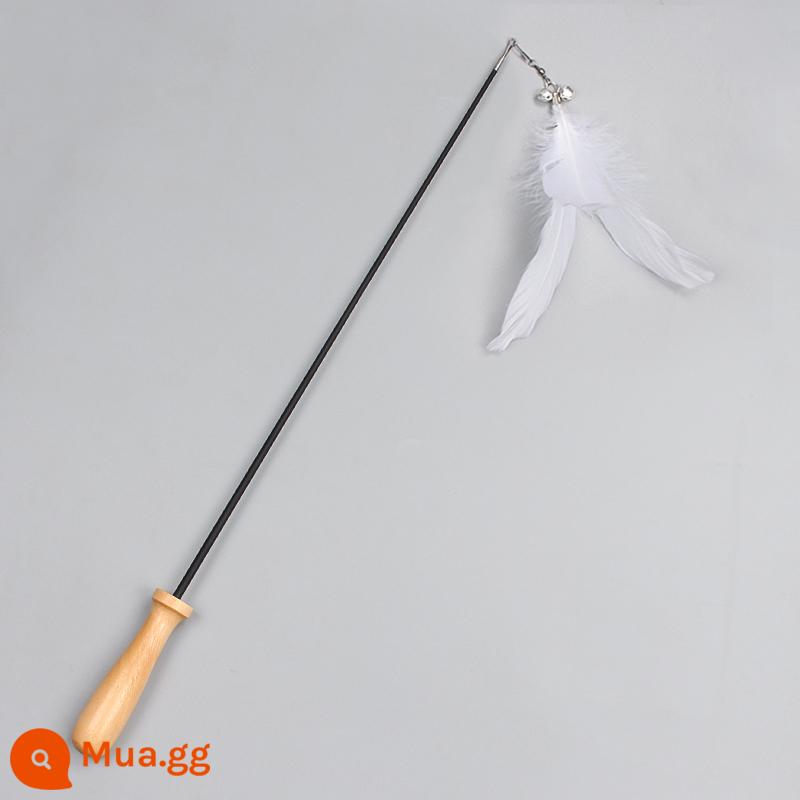 Trêu chọc Cat Stick Rod dài có thể có xu hướng rút lại que câu siêu dài 1,8m, cắn lông, chuông, đồ chơi mèo - Mô hình gậy vui nhộn mèo màu trắng có tay cầm bằng gỗ nguyên khối (có thể thu vào) (Thêm vào mục yêu thích và nhận ưu tiên giao hàng)