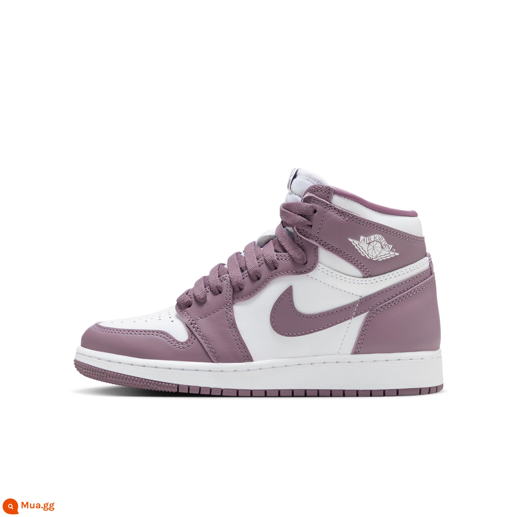 Jordan chính thức Nike Jordan bé trai AJ1 bản sao giày thể thao trẻ em lớn mùa xuân ống cao Nike móc FD1437 - 105 trắng/tím da trời/trắng