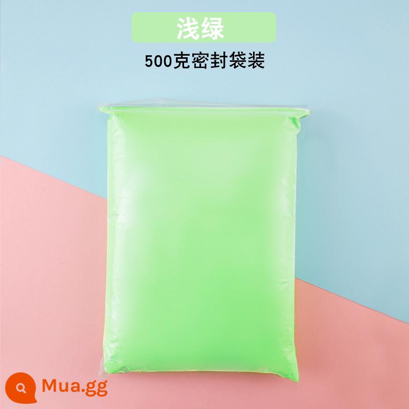 Đất siêu nhẹ 500g màu bùn túi lớn tự làm gương handmade không gian bùn plasticine đất sét nhẹ gói lớn 500g - màu xanh lợt