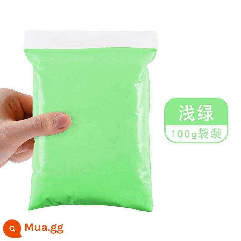 Đất siêu nhẹ 500g màu bùn túi lớn tự làm gương handmade không gian bùn plasticine đất sét nhẹ gói lớn 500g - Xanh nhạt 100g