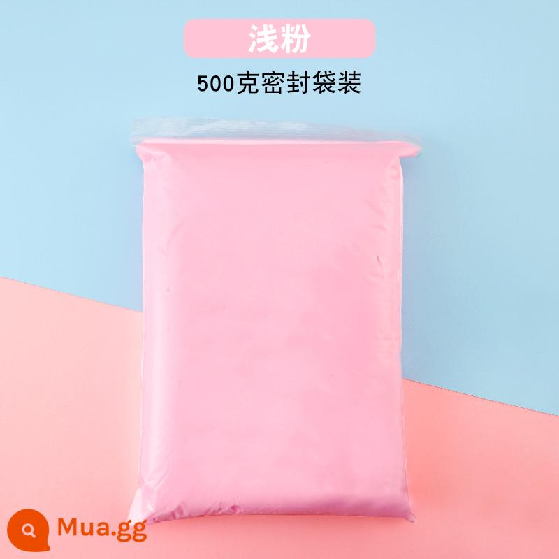 Đất siêu nhẹ 500g màu bùn túi lớn tự làm gương handmade không gian bùn plasticine đất sét nhẹ gói lớn 500g - Hồng 500g