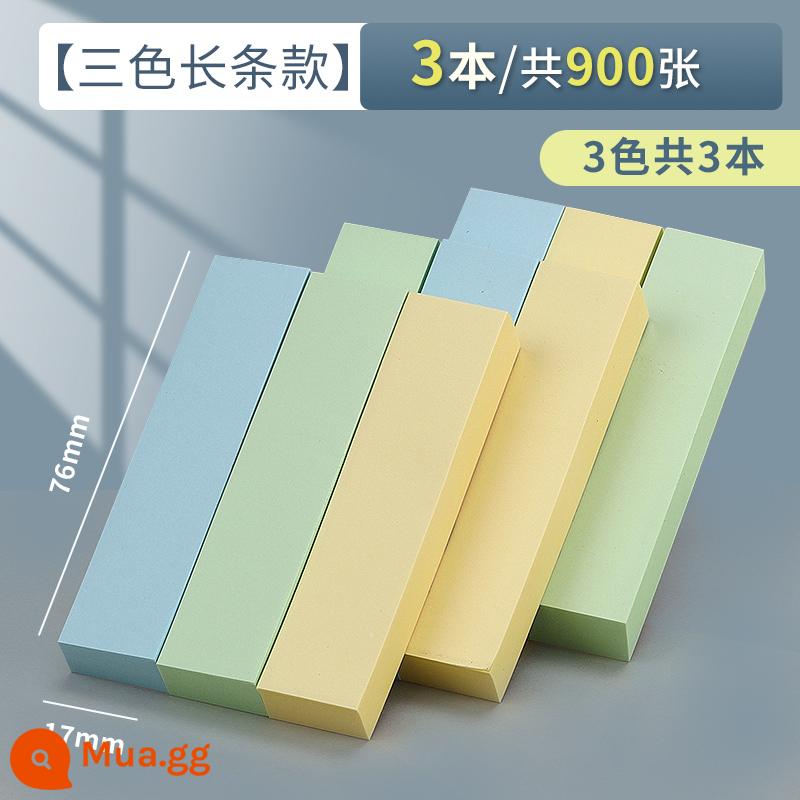 Chenguang post-it note sinh viên sử dụng nhãn dán ghi chú post-it dễ thương sáng tạo có giá trị cao cho kỳ thi tuyển sinh sau đại học nhãn dán nhãn dán ghi nhớ dải màu xé được nhãn dán ghi nhớ văn phòng dính - Dài ba màu [76*17mm] gồm ba tập, tổng cộng 900 tờ