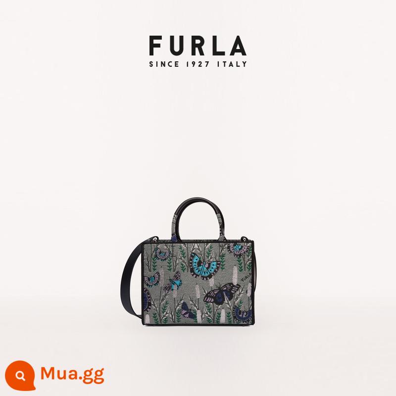 [Quà tặng năm mới] Túi tote nữ bằng vải Jacquard dập nổi vải Jacquard FurlaOpportunity - Màu xanh ô liu