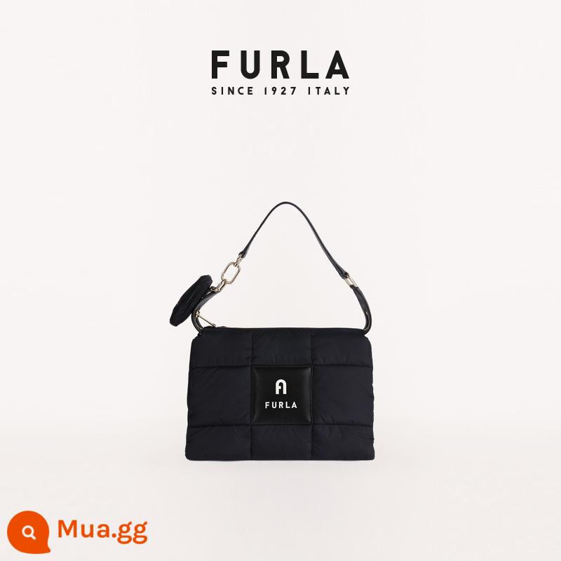 [Quà tặng năm mới] Túi đeo vai cỡ trung bằng vải nylon cho nữ FURLA PUMA22 mùa thu đông - đen