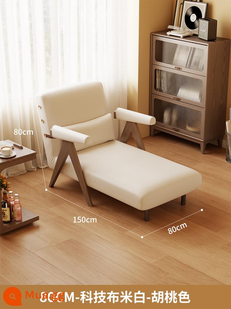 Sofa giường gấp đôi căn hộ nhỏ Internet người nổi tiếng giường đơn hộ gia đình hoàng phi vợ lẽ đơn giường sofa gỗ nguyên khối - 80CM-vải kỹ thuật-màu óc chó [chất tẩy rửa miễn phí]