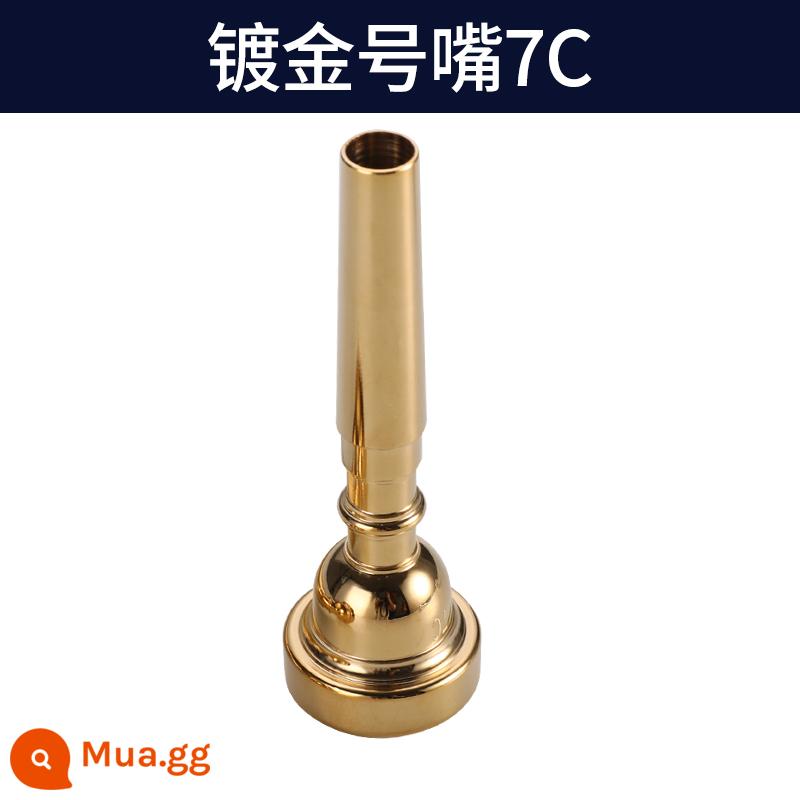 Thiết bị luyện tập kèn trumpet Eisenli tiết kiệm nhân công và dễ chơi Đầu đạn 7C loại 1C/1.5C/3C/5C là loại phổ thông. - [Vàng cổ điển] Ống ngậm nhỏ 7C