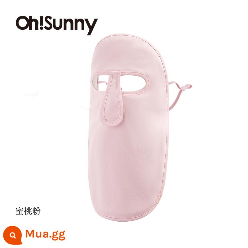 Khẩu trang chống nắng ohsunny full face bảo vệ cổ mỏng chống tia UV mặt thoáng khí mặt nạ bạch tuộc Kini che nắng - Mẫu chống nắng bảo vệ cổ phấn đào (Thiết kế hai lớp)