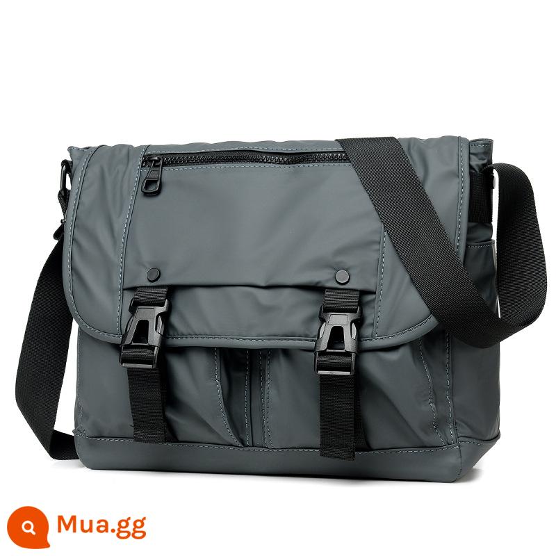 Túi ba lô nam Oxford vải Messenger Túi Messenger Canvas Backpack Office Bag Back Backpack Men Side Open Laring - xám