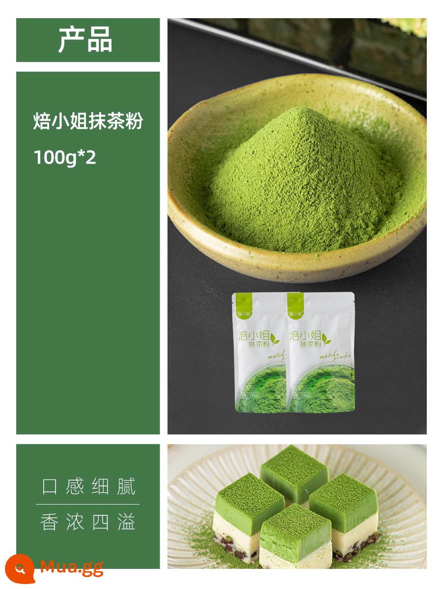 Bột matcha bột ca cao bột sô cô la kiềm hóa bánh tiramisu nướng nguyên liệu đặc biệt cửa hàng trà sữa ủ nước giải khát - [2 gói tiết kiệm chi phí hơn! ] Bột Matcha 100g*2