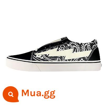 Uncle Si Chaoshe REVENGE X STORM Revenge Storm Flame Lightning Giày Low Top Giày vải Giày trượt ván - Hoa điều đen có hàng