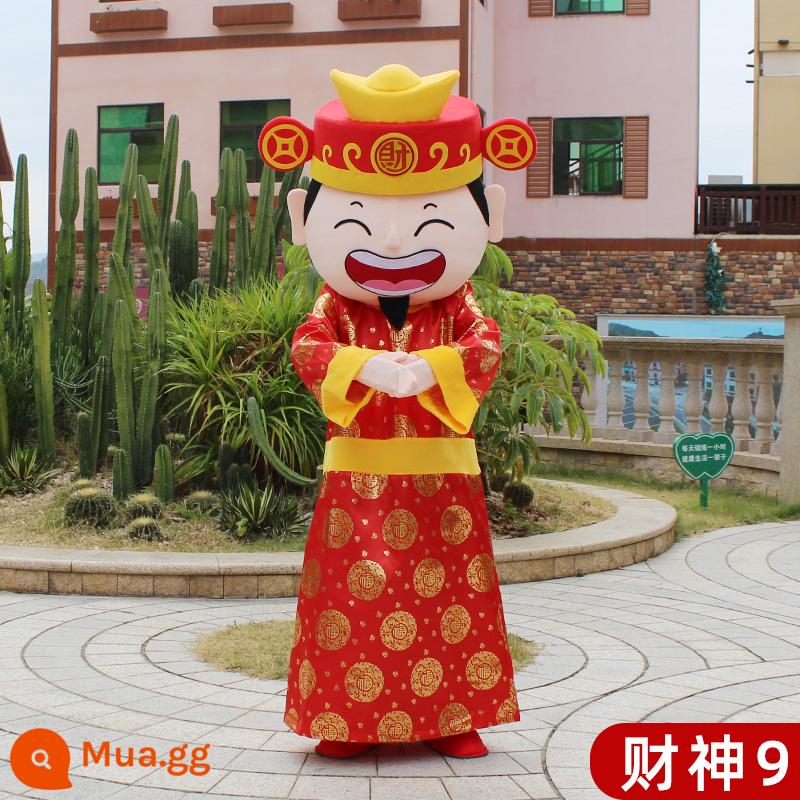 God of Wealth Cartoon Doll Quần áo năm mới Linh vật người lớn đi bộ Đường đi bộ Puppet Performance Hiệu suất Máy chủ búp bê - Thần tài 9