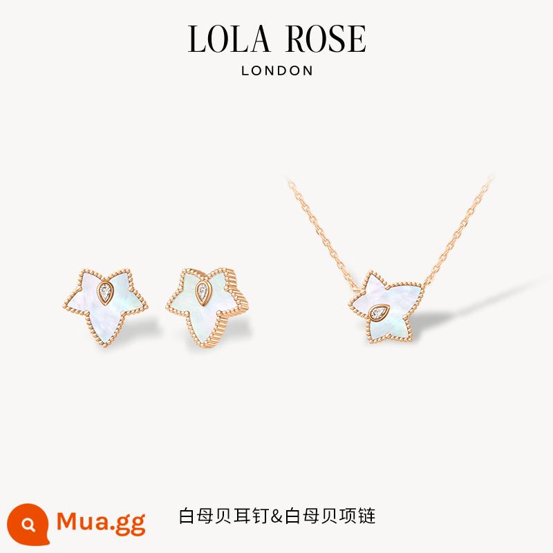 Lola Hoa Hồng Lola Hoa Hồng Dây Thường Xuân Trung Quốc Lễ Tình Nhân Hạn Chế Dài Hộp Quà Tình Yêu Vòng Cổ Tai Kim Thủ Công Cho Bạn Gái - Dây chuyền + bông tai ngọc trai trắng