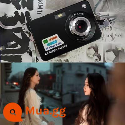 Máy ảnh kỹ thuật số HD khuôn viên mini máy ảnh nhỏ dành cho trẻ em của đảng sinh viên nhập cảnh ccd chống rung du lịch di động - Mẫu nâng cấp màu đen mát (48 triệu pixel)