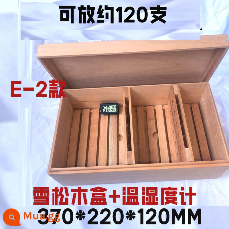 Humidor gỗ đặc nhập khẩu hộp gỗ tuyết tùng Tây Ban Nha hộp gỗ di động xì gà nhà sản xuất hộp tạo độ ẩm xì gà Chunhua - 120 chiếc nhiệt kế và ẩm kế hộp gỗ tuyết tùng 370*220*120mm