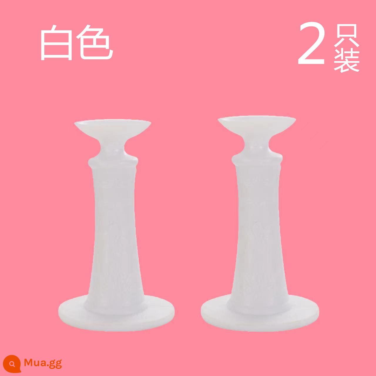 Cửa hút không đục lỗ chống va chạm hút mặt đất silicone cửa trên phòng thay đồ chặn cửa cửa va chạm miếng đệm chống va chạm cốc hút cửa cố định phía sau - Trắng [gói 2] im lặng mà không cần đấm