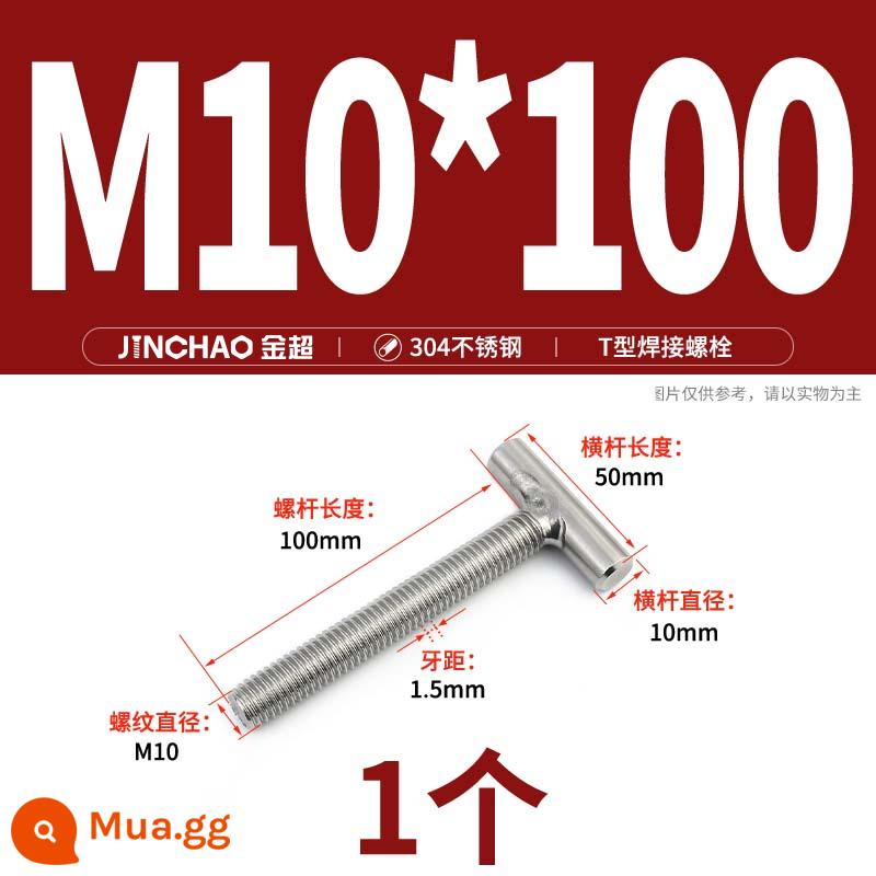 Vít hàn chữ T inox 304 Vít hàn chữ T Bu lông chữ T M4M5M6M8M10M12 - M10*100(1 cái)