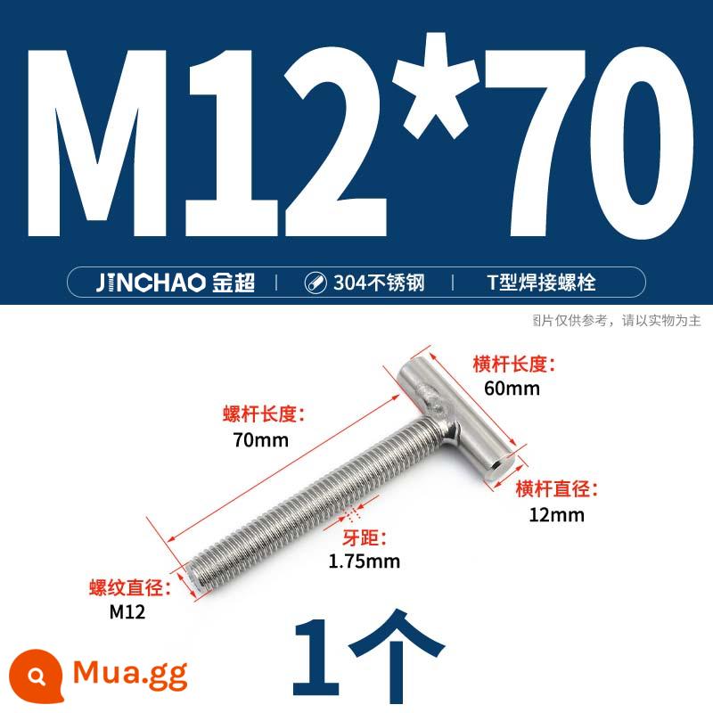 Vít hàn chữ T inox 304 Vít hàn chữ T Bu lông chữ T M4M5M6M8M10M12 - M12*70(1 cái)