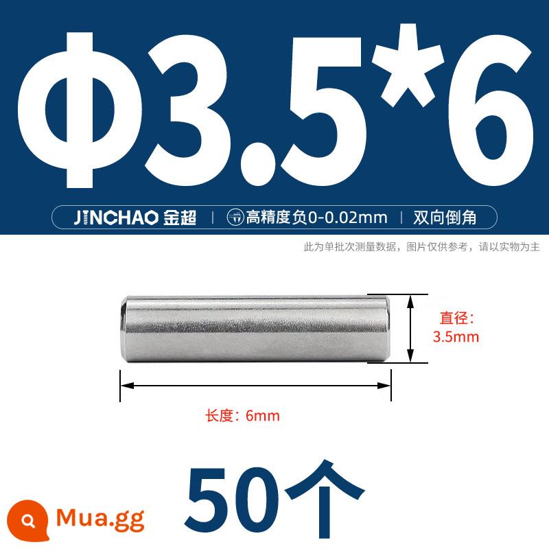 Chốt định vị hình trụ chốt inox 304 chốt cố định chốt đặc M2M2.5M3M4M5M6M8M10mm - Φ3,5 * 6 (50 chiếc)