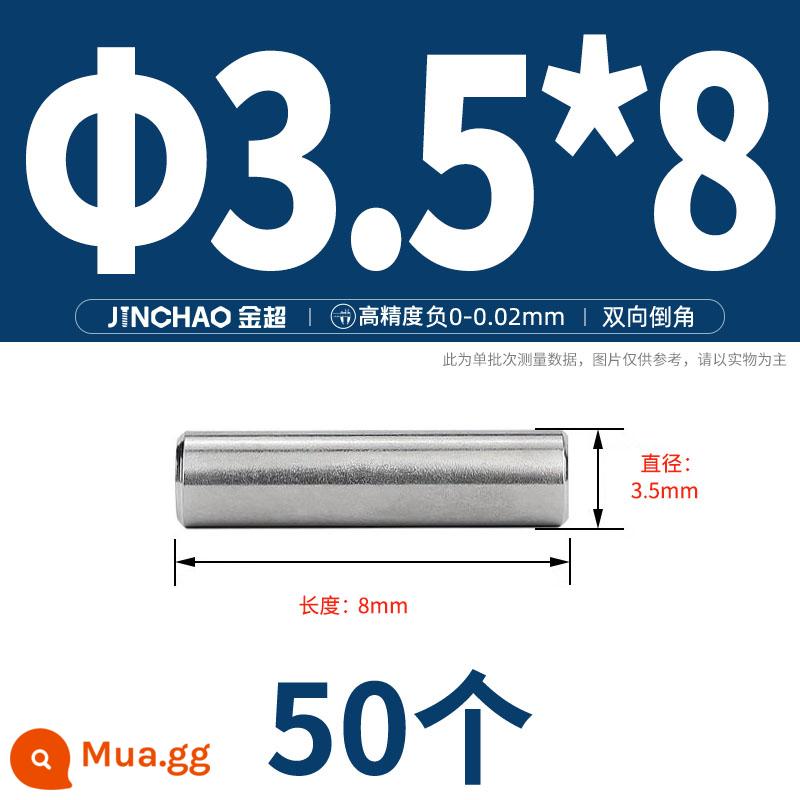 Chốt định vị hình trụ chốt inox 304 chốt cố định chốt đặc M2M2.5M3M4M5M6M8M10mm - Φ3,5 * 8 (50 chiếc)