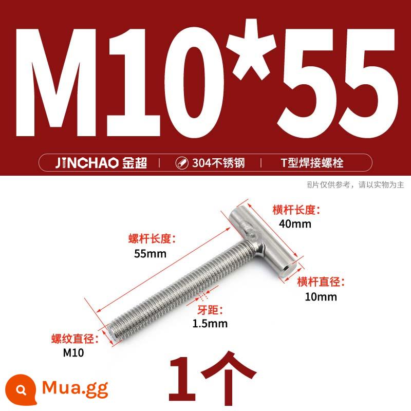 Vít hàn chữ T inox 304 Vít hàn chữ T Bu lông chữ T M4M5M6M8M10M12 - M10*55(1 cái)