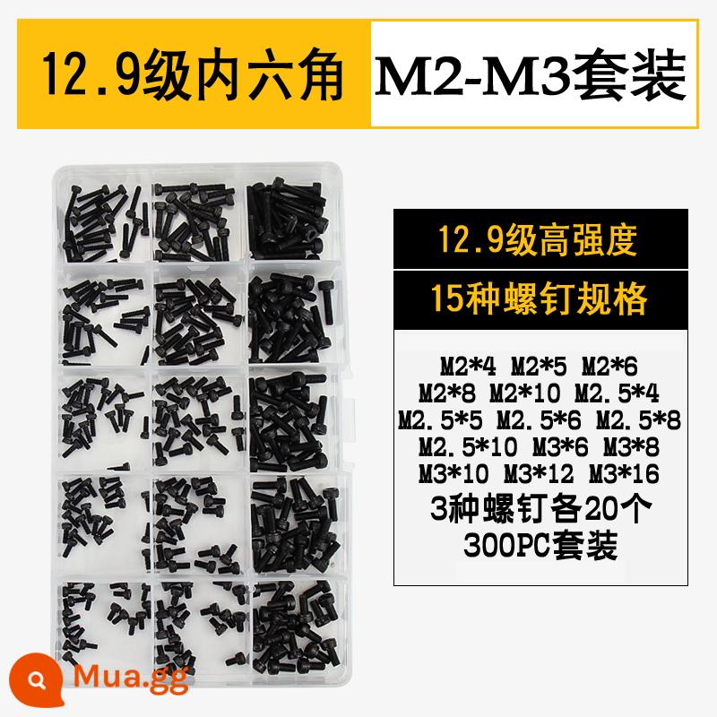 Vít lục giác bên trong M2M3M4M5M6M8M10 Vít đầu cốc cường độ cao cấp 12.9 Vít đầu bu lông hình trụ - Bộ lục giác bên trong M2-M3