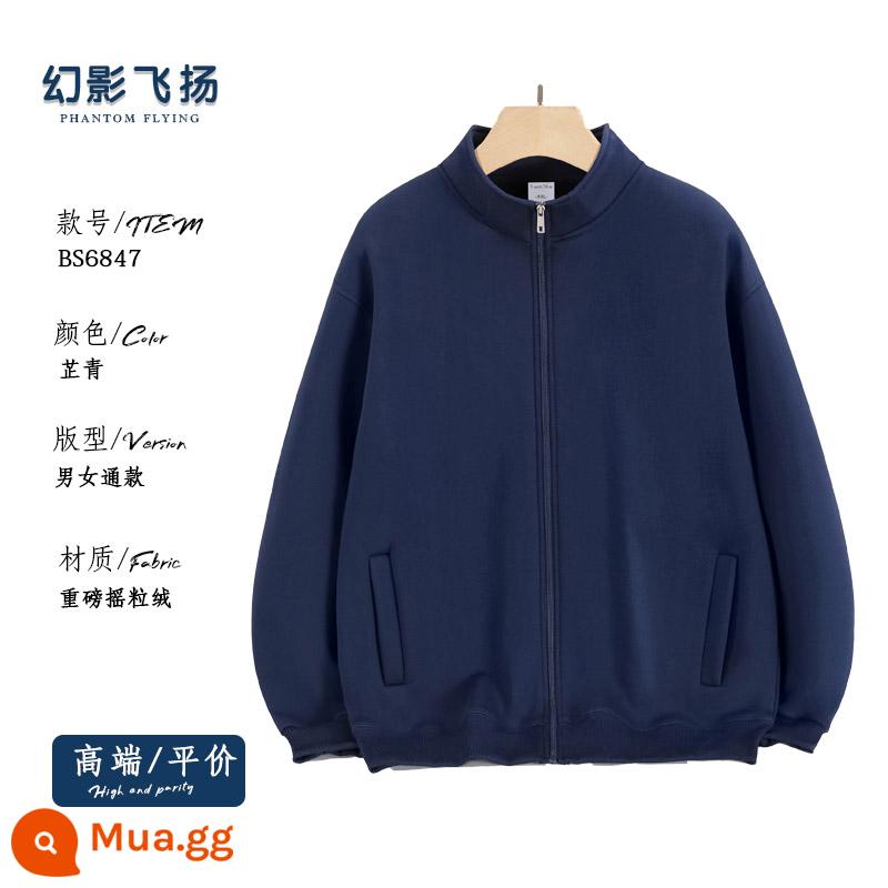 Áo thun cotton có mũ trùm đầu giản dị cao cấp tùy chỉnh dày lệch vai đồng phục lớp in logo thu đông dài tay áo khoác - Chí Thanh—BS6847