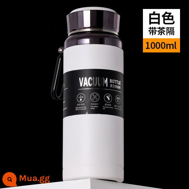 Lớn -capacity cao -end Cup cách nhiệt của nam - 1000ML trắng-có tách trà