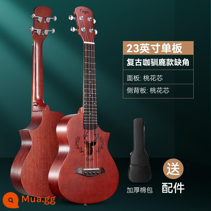 cega ukulele người mới bắt đầu 23 inch đàn ông và phụ nữ nhập cảnh chính thức hàng đầu cửa hàng ukulele đàn guitar nhỏ của trẻ em - Góc cắt kiểu cổ điển 23 inch + phụ kiện + túi biểu diễn