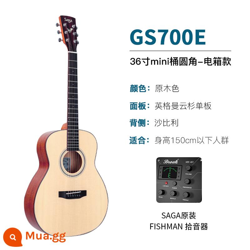 sagasf600 guitar cho người mới bắt đầu saga saga600 ballad hộp điện 41 inch log guitar nam và nữ - GS700E/36 inch/thùng nhỏ/mô hình hộp điện