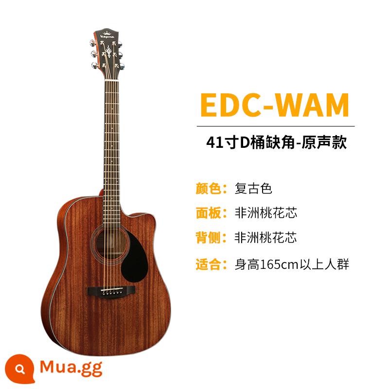 Đàn guitar Cục Thông tin Kama đàn guitar eac dành cho người mới bắt đầu Kama EDC đàn guitar dân gian 41 inch hộp điện người mới - EDC màu cổ điển | 41 inch | mẫu nâng cấp