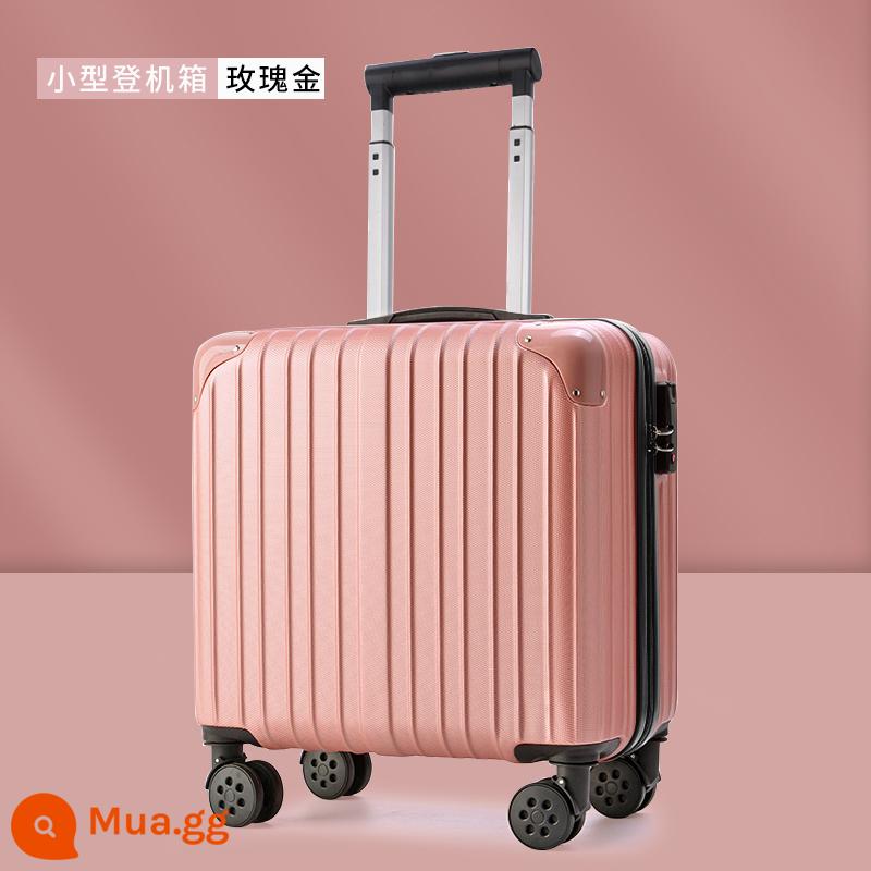 Hành Lý Nữ Nhỏ Ins 18 Inch Lưới Đèn Đỏ Mật Khẩu Xe Đẩy Trường Hợp 20 Sinh Viên Nội Trú Vali Da Nam - Mẫu thời thượng màu vàng hồng (có thể lên máy bay)