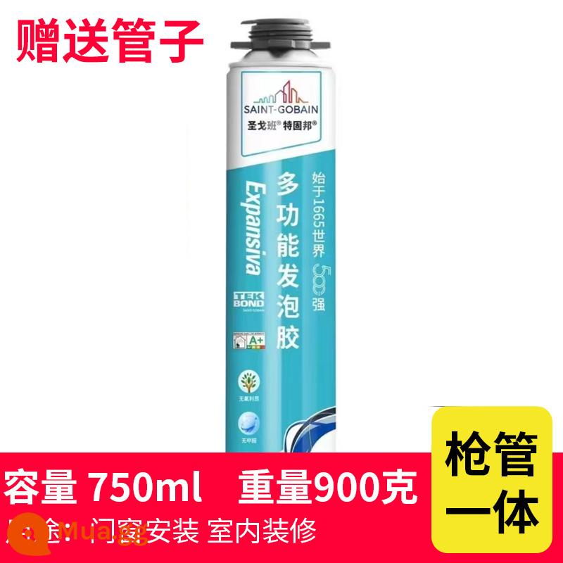 Ba cây chất tạo bọt bọt keo keo dán cửa và cửa sổ polyurethane độ nhớt cao xây dựng khe hở cửa lấp đầy toàn bộ hộp - Chai keo xốp đa năng 900g (khuyên dùng) Saint-Gobain