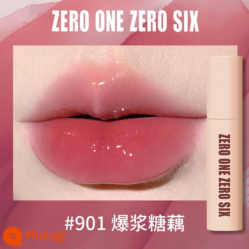 Zero One Zero Lu 0106 Lip Mud Lip Men Lip Gloss Matte Peach Không Kéo Khô Tinh Khiết Desire Sinh Viên Thể Hiện Màu Trắng - 901 Nổ Đường Rễ Sen Thực Phẩm Màu Sắc Gương Son Men