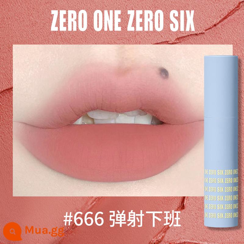 Zero One Zero Lu 0106 Lip Mud Lip Men Lip Gloss Matte Peach Không Kéo Khô Tinh Khiết Desire Sinh Viên Thể Hiện Màu Trắng - 666 bị đuổi khỏi chỗ làm, thỏi son lý tưởng nhất thế giới