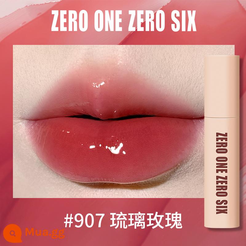 Zero One Zero Lu 0106 Lip Mud Lip Men Lip Gloss Matte Peach Không Kéo Khô Tinh Khiết Desire Sinh Viên Thể Hiện Màu Trắng - 907 Glazed Rose Thực phẩm Colorism Mirror Lip Glaze