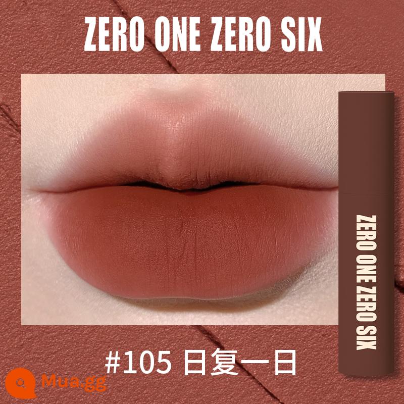 Zero One Zero Lu 0106 Lip Mud Lip Men Lip Gloss Matte Peach Không Kéo Khô Tinh Khiết Desire Sinh Viên Thể Hiện Màu Trắng - 105 ngày làm giàu của nữ chính Vân Vũ Môi Bùn