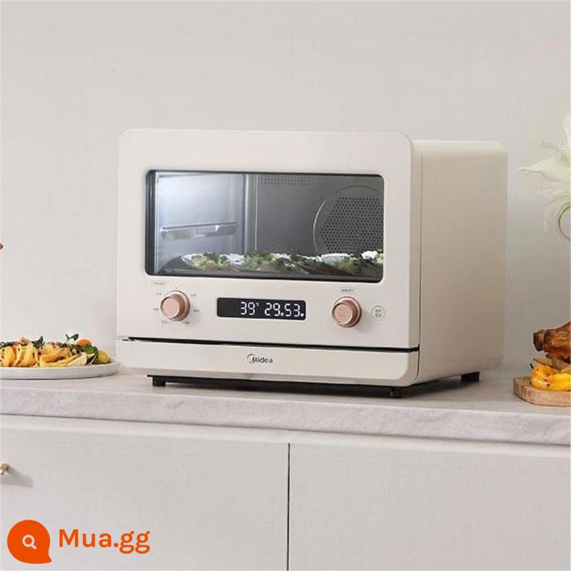 Midea Lò Nướng Hơi Nước Tất Cả Đa Năng Điện Gia Đình Hấp Điện Không Chiên Để Bàn Thông Minh Lò Nướng S10 - mơ trắng